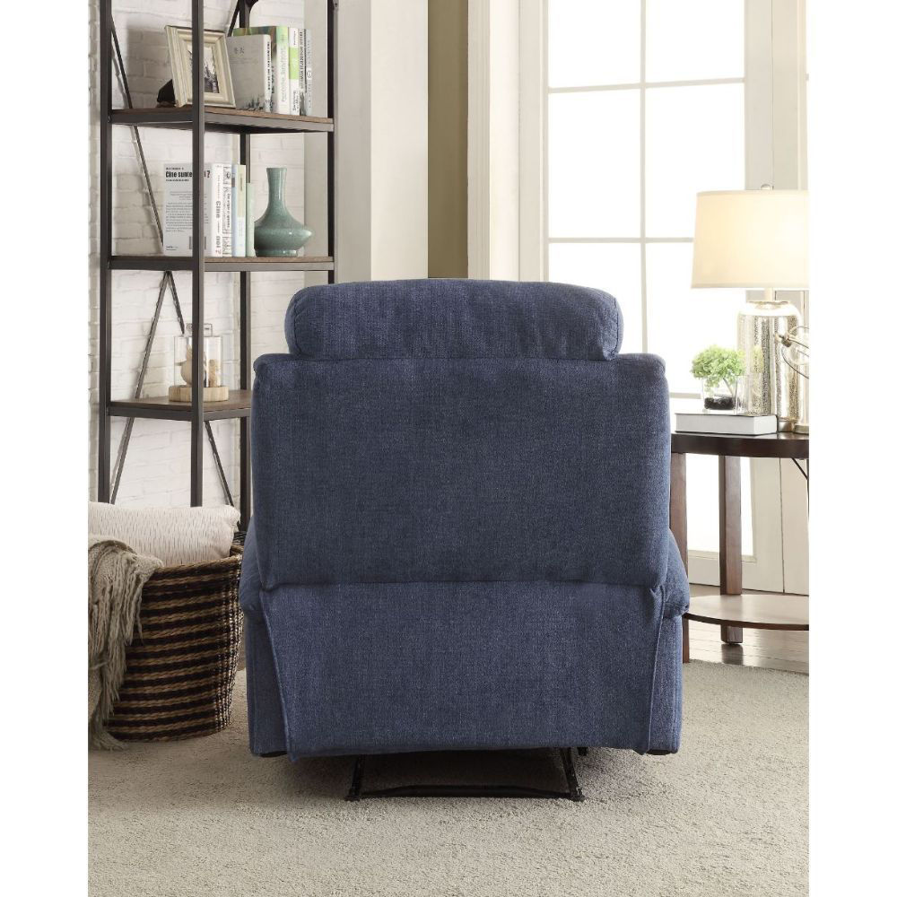 Acme Rosia Blue Linen Recliner | Big Lots