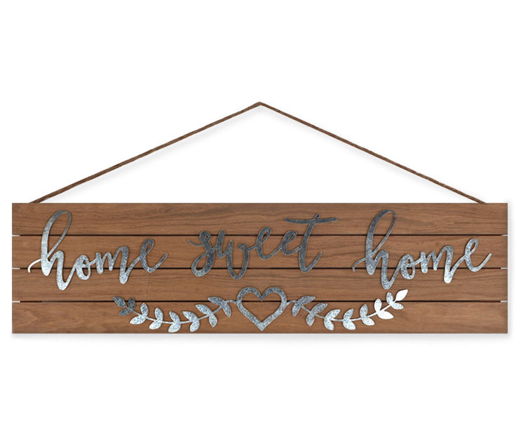 STANLEY Rustic Home Sweet Home Sign Gift 8x24 Metal Decor