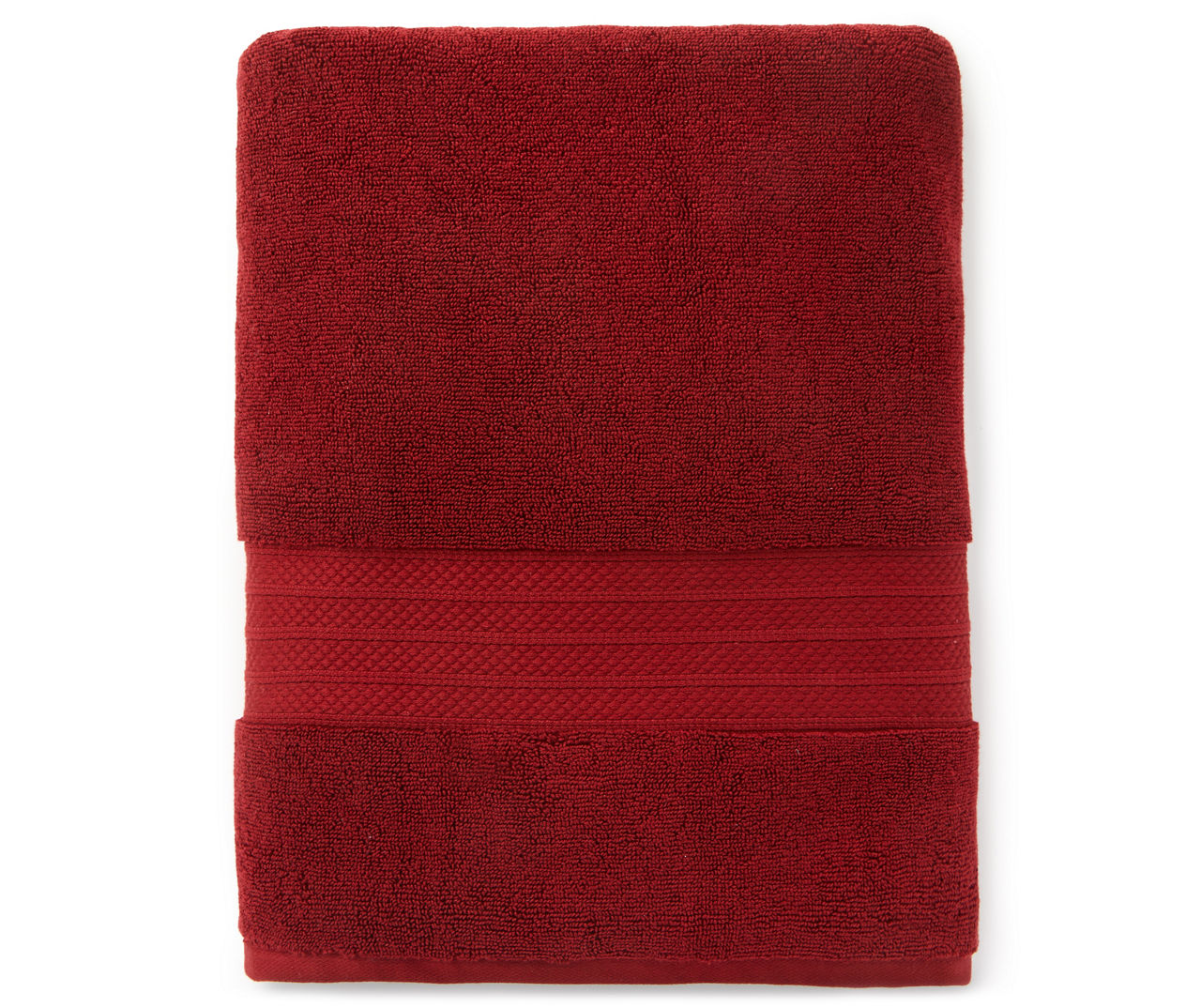 Dahlia Rich Red and White Bath Towel