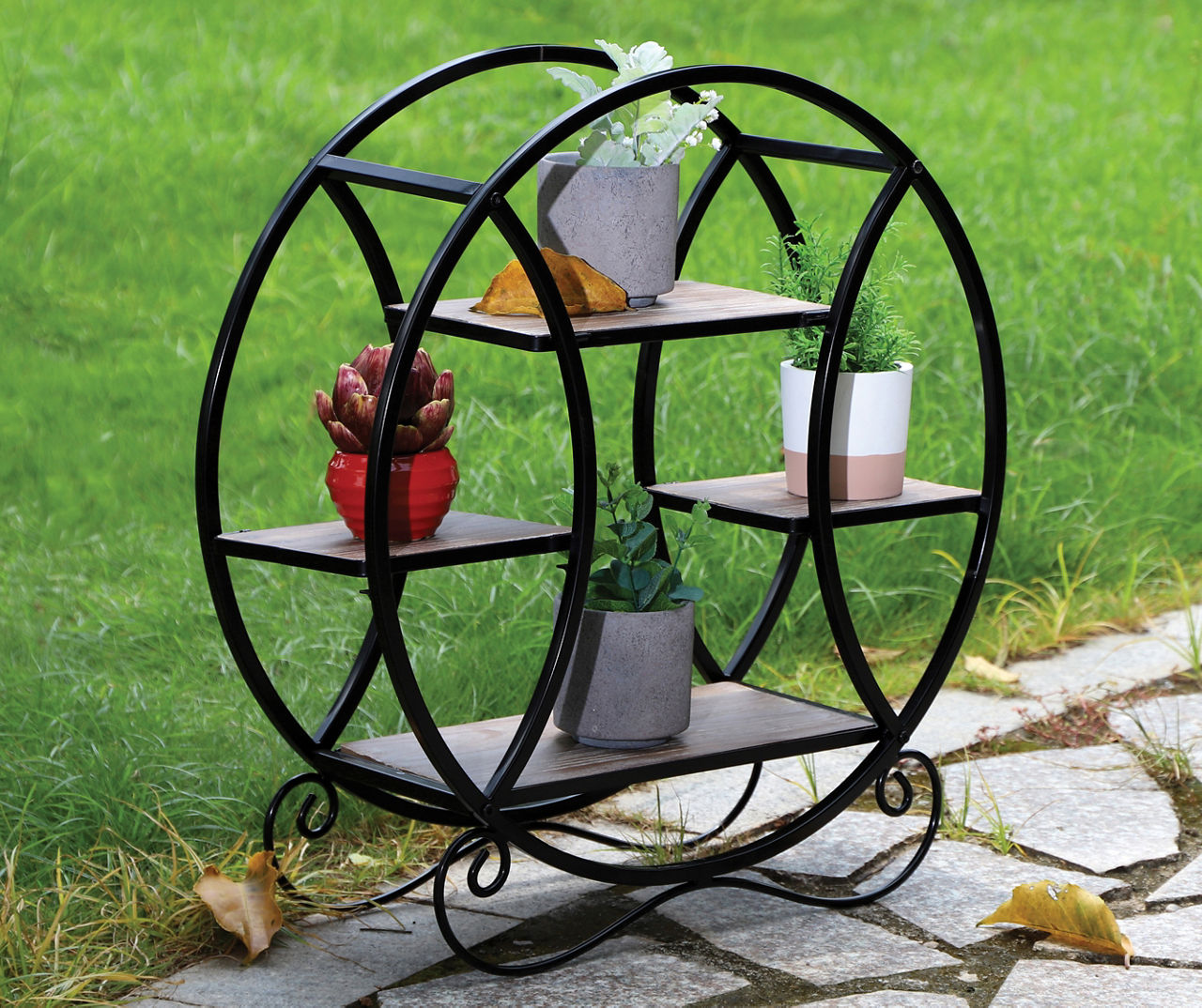 Round on sale plant stand