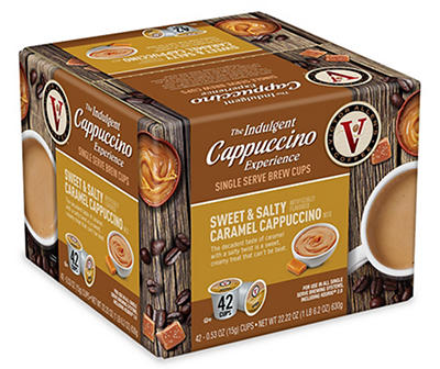Sweet & Salty Carmel Cappuccino Mix 42-Pack Single Serve Brew Cups