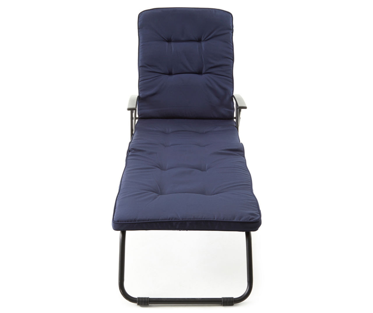 Wilson Fisher Navy Blue Padded Folding Lounger Big Lots