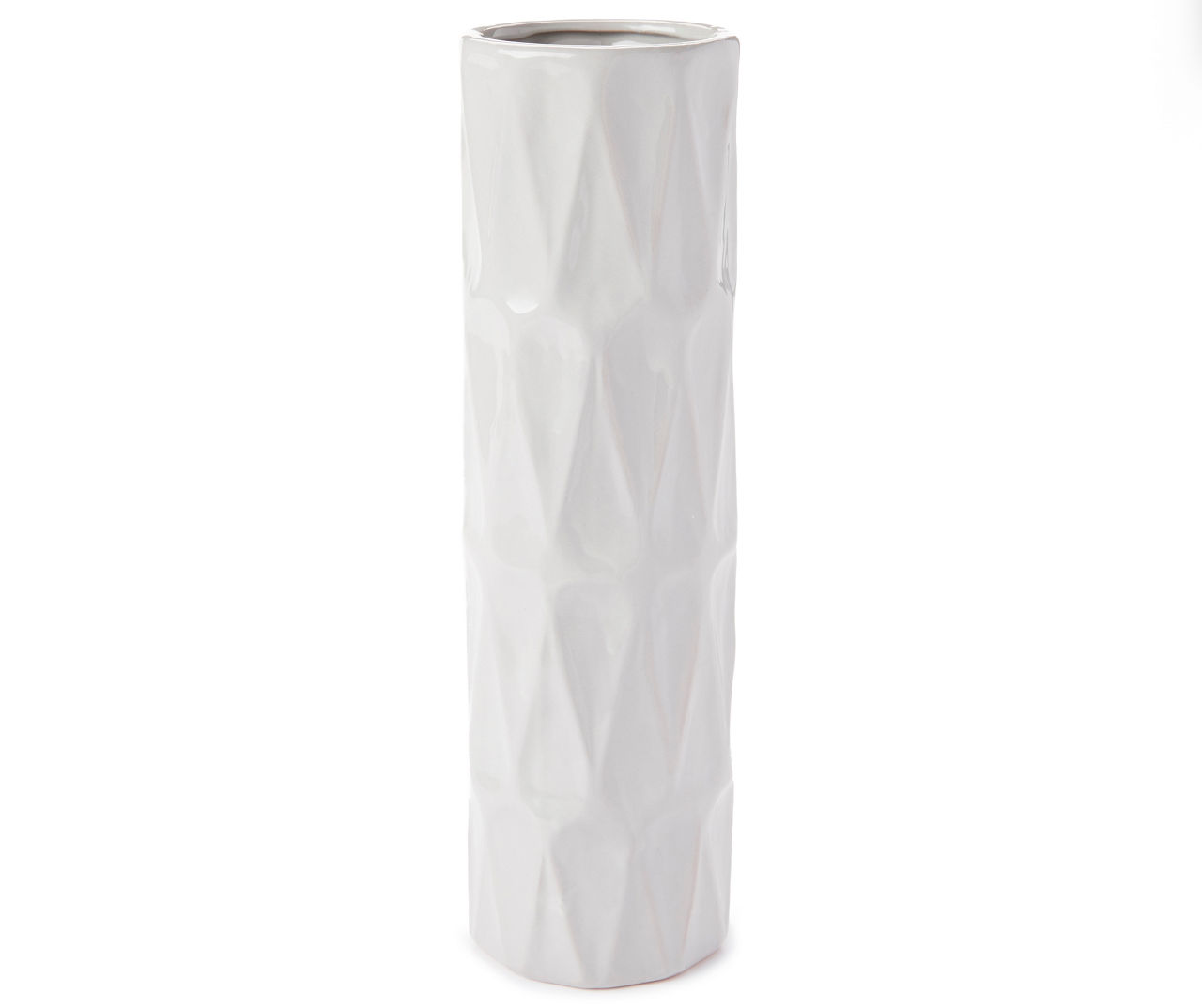 Living Colors Gray Teardrop Ceramic Cylinder Vase | Big Lots