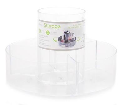 Kenney Storage Made Simple Lazy Susan 360 Rotating Countertop Organizer, 5 Compartment, Clear