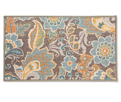 Jules Gray Floral Indoor Doormat, (17