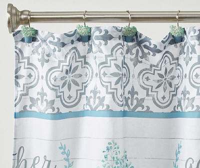 Farmhouse Icon Fabric Shower Curtain Hooks Set Big Lots