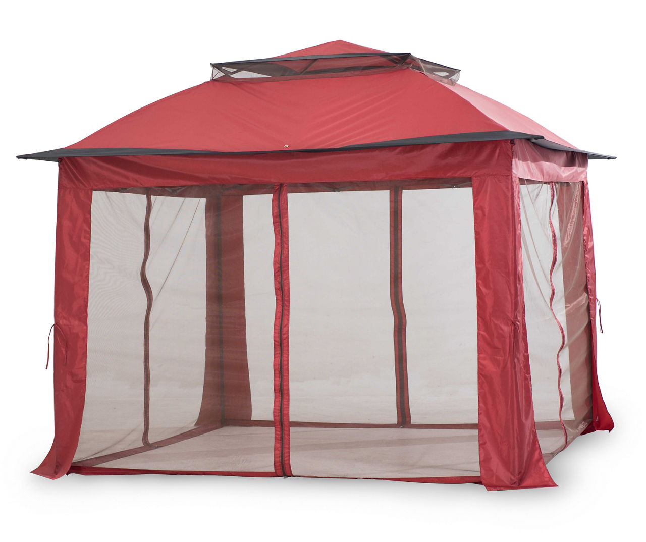 Red Pop Up Canopy with Netting 11 x 11