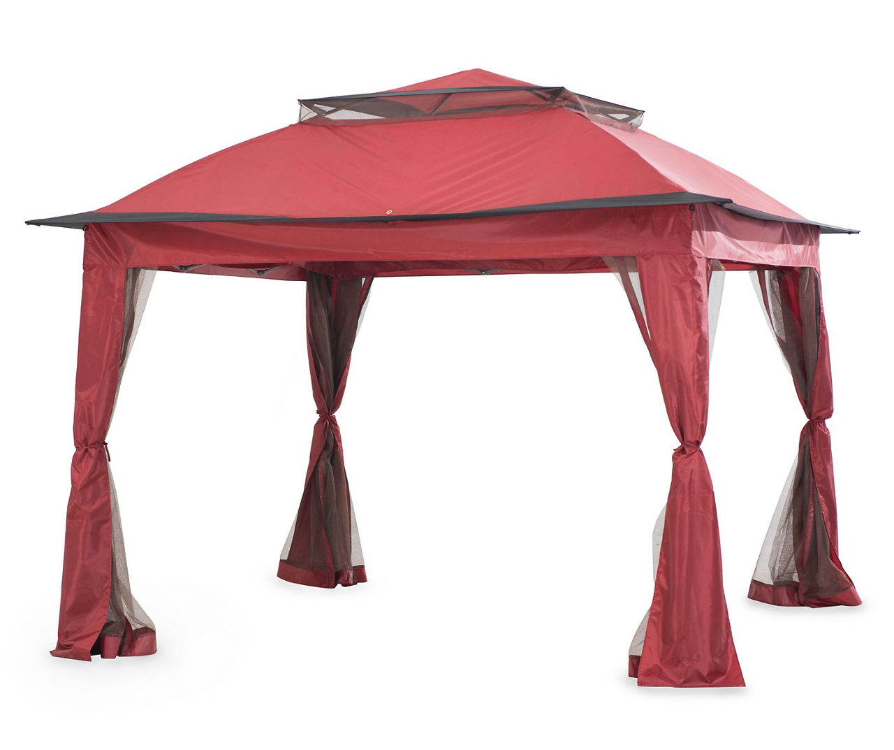 Red Pop-Up Canopy with Netting, (11' x 11')
