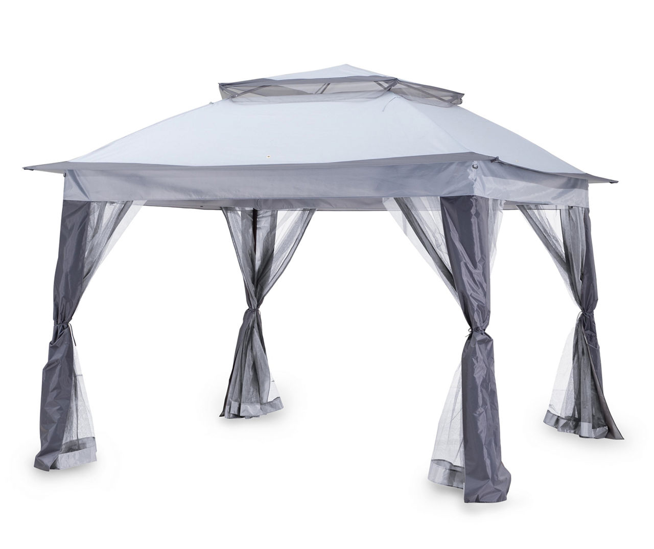 Gray Pop Up Canopy with Netting 11 x 11