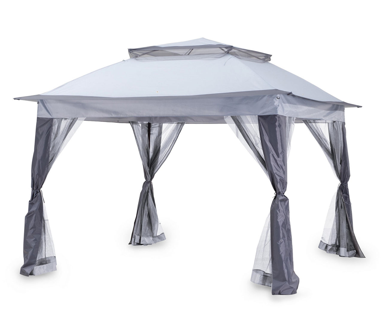 Gray Pop-Up Canopy with Netting, (11' x 11')
