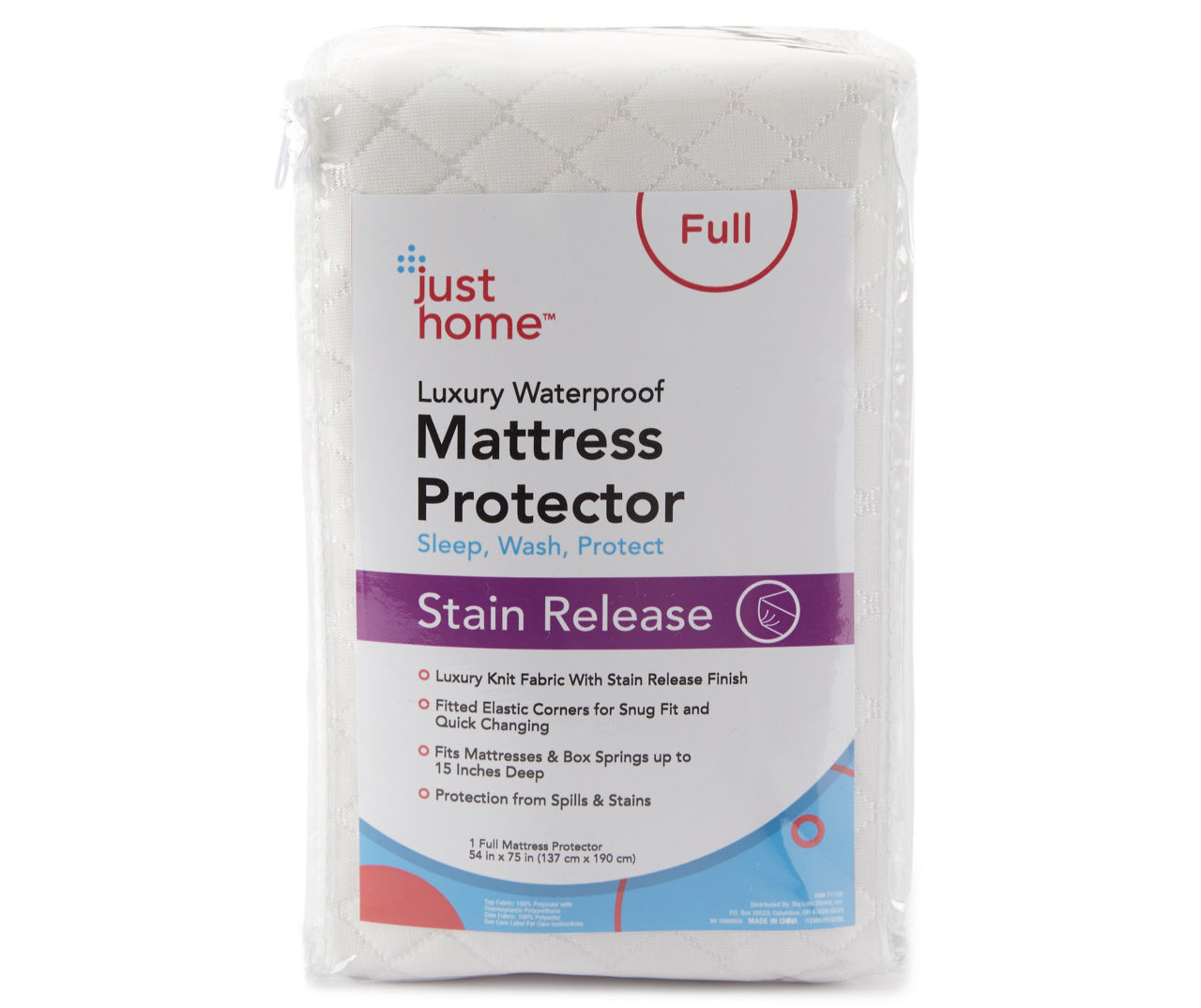 Just Home Waterproof Mattress Covers