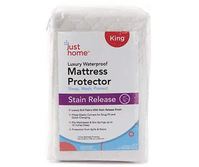 Just Home Stain Release Luxury Waterproof Mattress Protectors