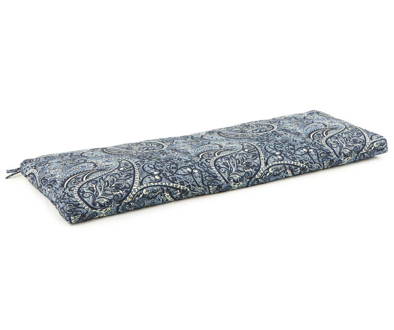 Navy Blue Paisley Outdoor Bench Cushion | Big Lots