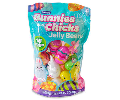 Bunnies & Chicks Egg Hunt with Jelly Beans, 18-Count