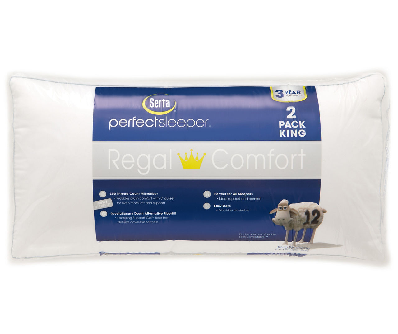 Serta king hot sale size pillows