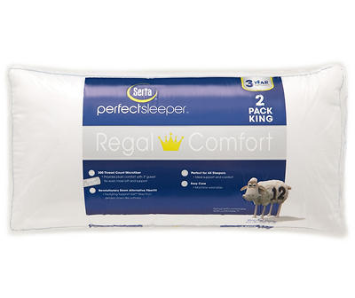 Details about   Serta Perfect Sleeper Bed Pillow 2 Pack– King Size Free Shipping 