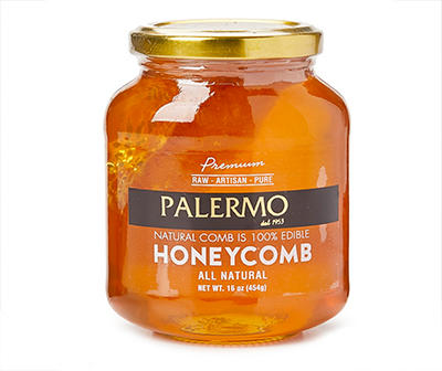 Honey With Honeycomb Glass Jar, 16 Oz.