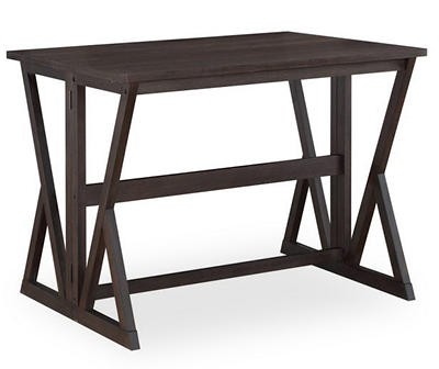 Espresso Brown Folding Dining Table