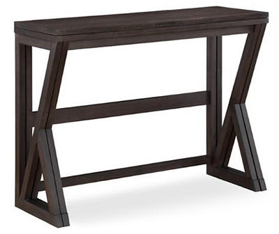 Espresso Brown Folding Dining Table