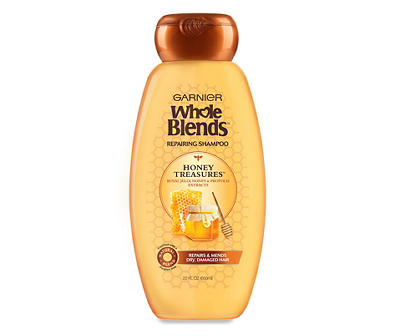 Garnier Whole Blends Repairing Shampoo Honey Treasures, For Damaged Hair, 22 fl. oz.