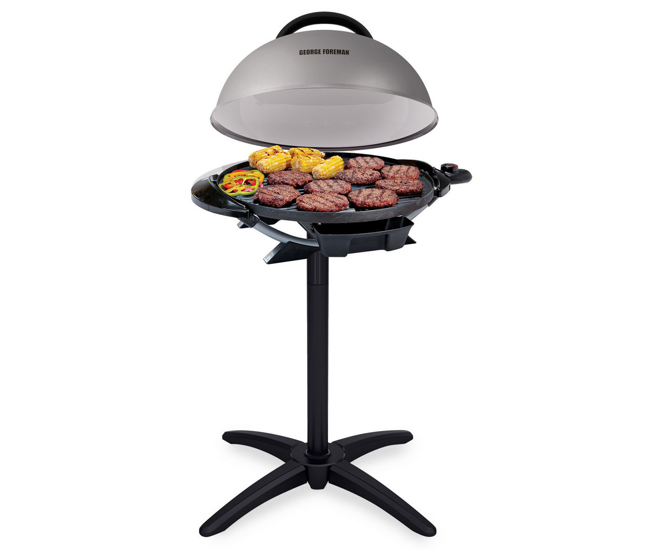 George Foreman 15 Serving Indoor/Outdoor Grill w/ Cover & Recipes