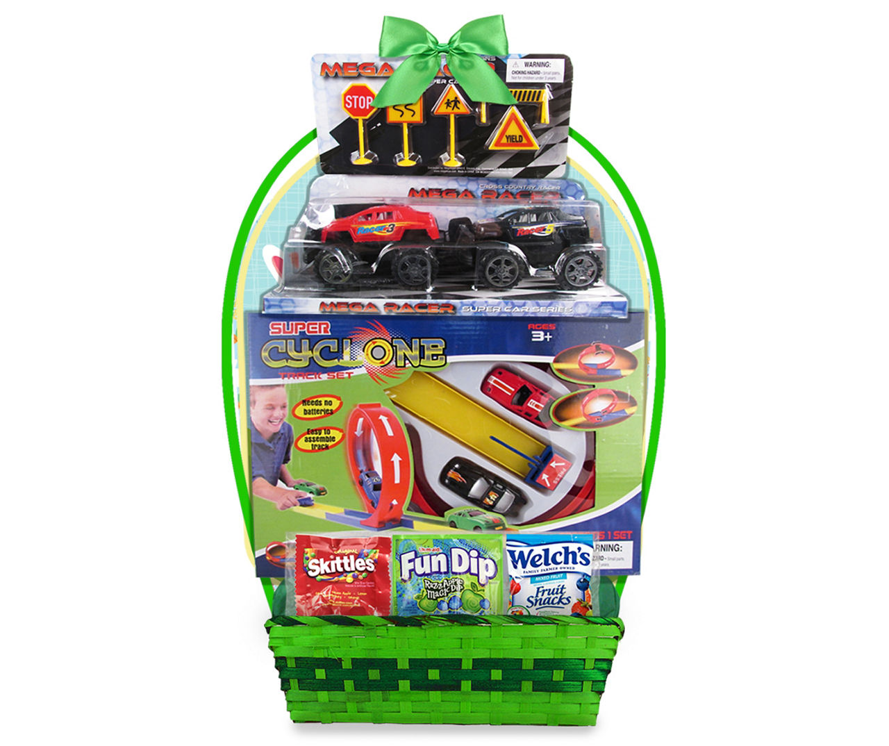 Mega Toys Green Cyclone Race Car Easter Basket Big Lots