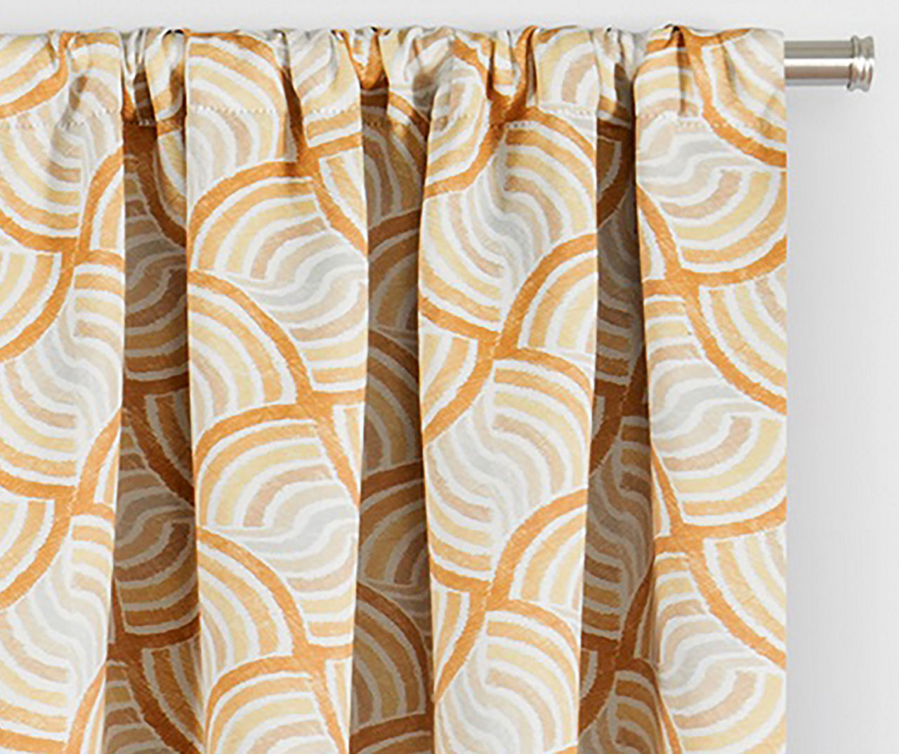 Sundown Brock Gold Geo Blackout Single Curtain Panel, (63