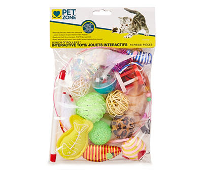 Bunch O' Rollers Interactive Cat Toys, 15-Piece Set