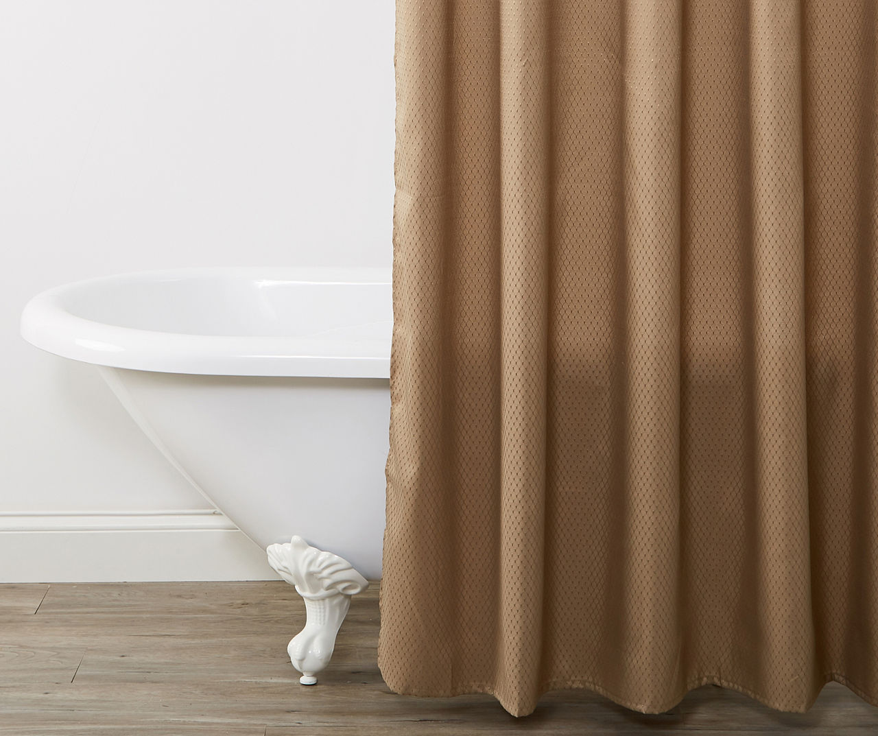 Aprima Crockery Tan Trellis Fabric Shower Curtain Big Lots