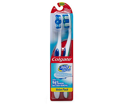 360° Medium Toothbrush, 2-Pack