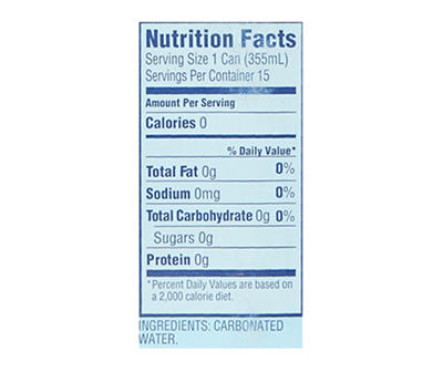 Pure Sparkling Water 12 Oz. Cans, 15-Pack