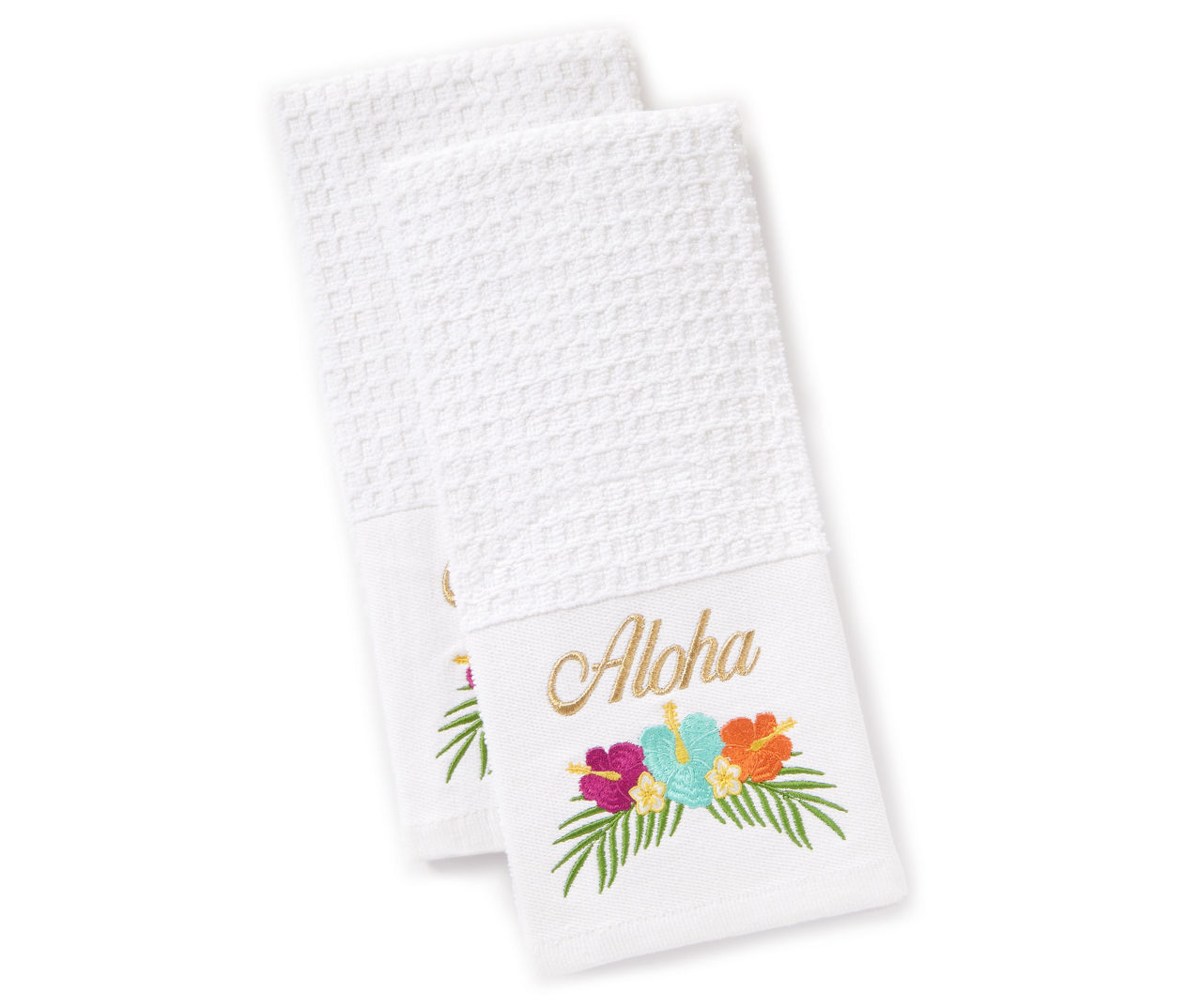 Floral Kitchen Towel set of 2 Flower Themed Kitchen Towels 