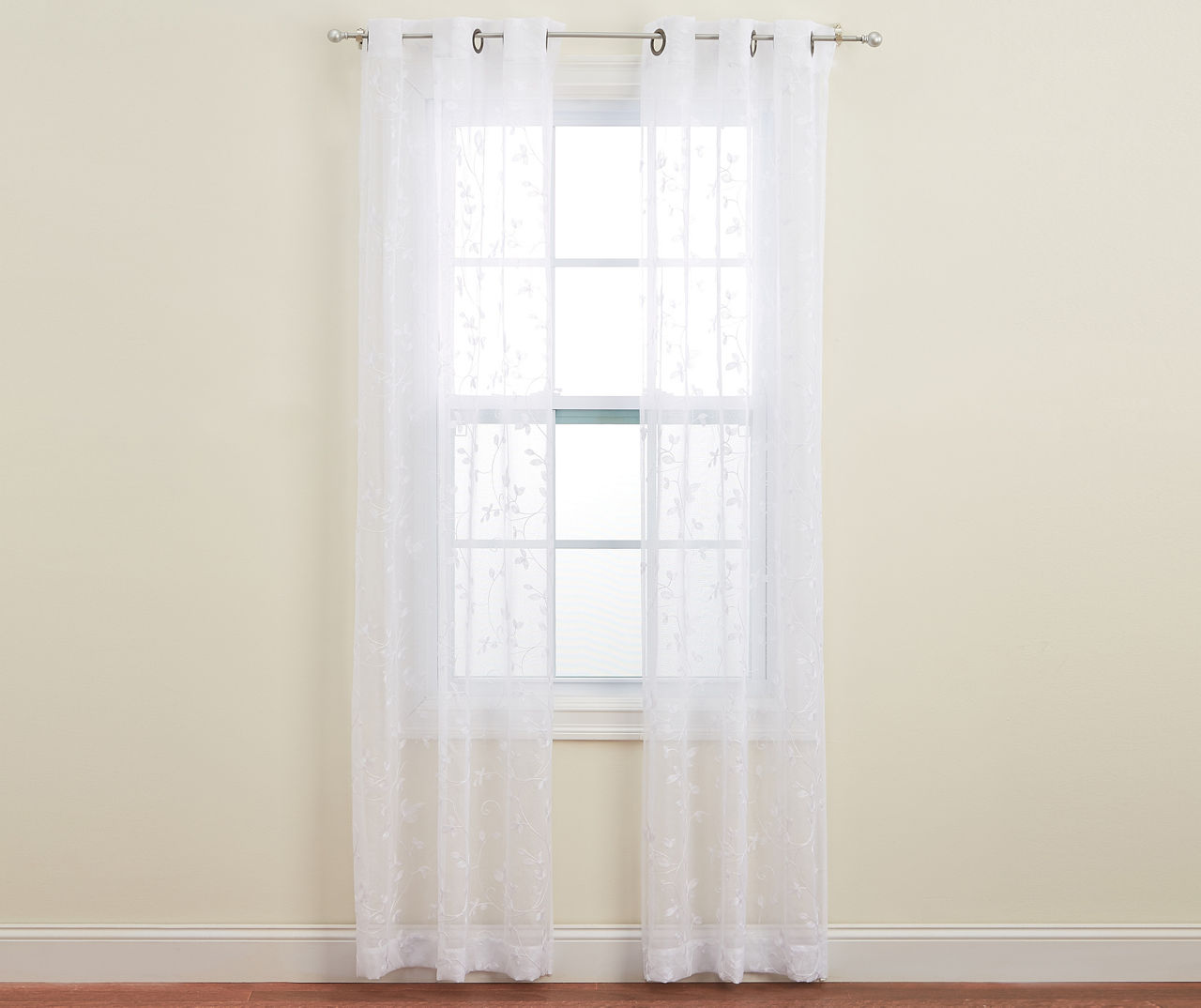 Living Colors Living Colors Cassandra Embroidered Curtain Panel Sets