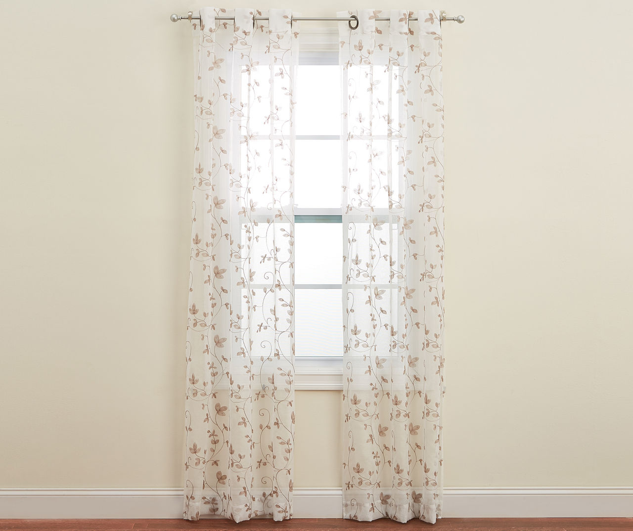 Living Colors Living Colors Cassandra Embroidered Curtain Panel Sets