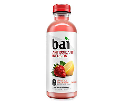 Bai Sao Paulo Strawberry Lemonade, Antioxidant Infused Beverage, 18 Fl Oz Bottle