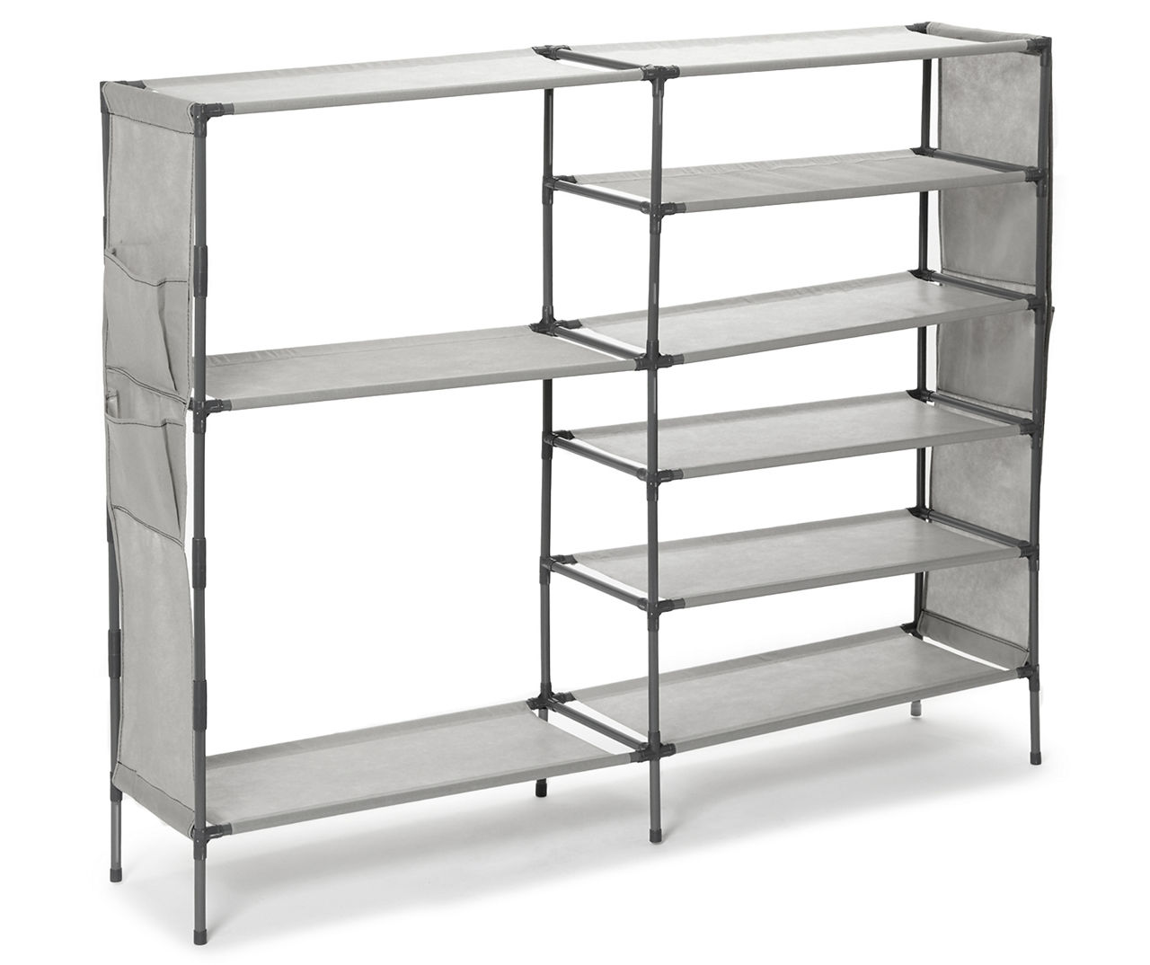 Home Essentials 9-Shelf Fully-Customizable Storage Rack with Bonus Side  Pockets