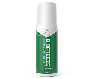 Biofreeze Roll-On Pain-Relieving Gel 2.5 FL OZ Green, Topical Pain Reliever For Aches And Pains Of Muscles And Joints From Simple Backache, Arthritis, Strains, Bruises, & Sprains (Package May Vary)