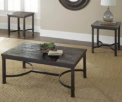 Ambrose Rustic Charcoal End Table