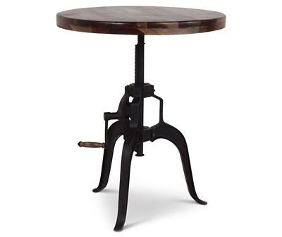 Sparrow Round Adjustable-Height Crank Table