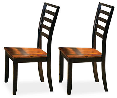 Abaco Brown Ladder Back Dining Chairs, 2-Pack