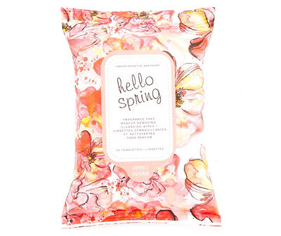 Hello Spring Fragrance-Free Makeup Removing Cleansing Wipes, 25-Count