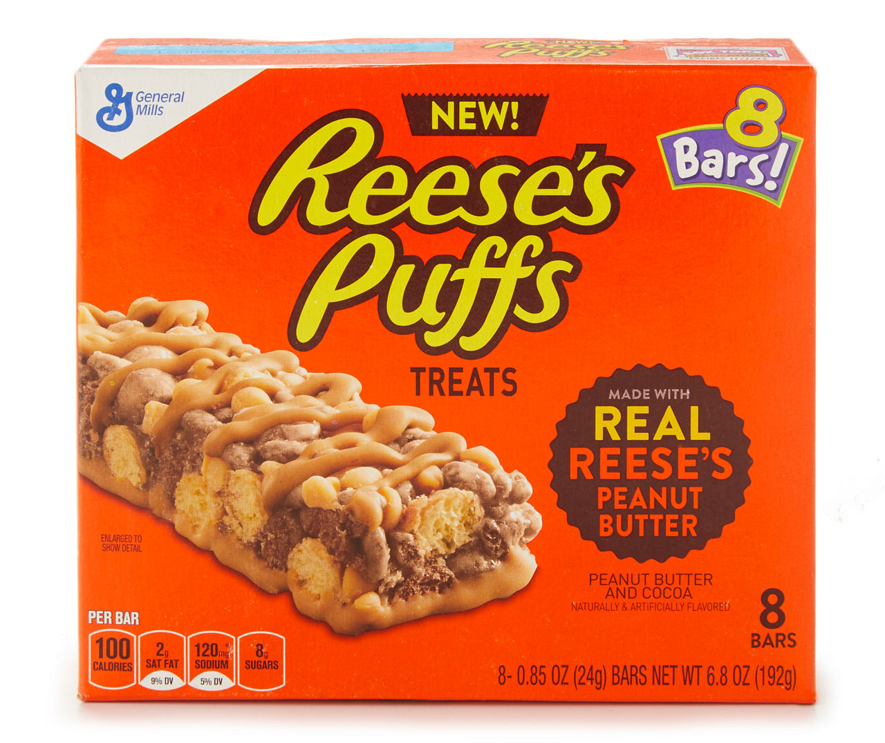 Reese's Puffs Puffs Treat Bars, 8-Count | Big Lots