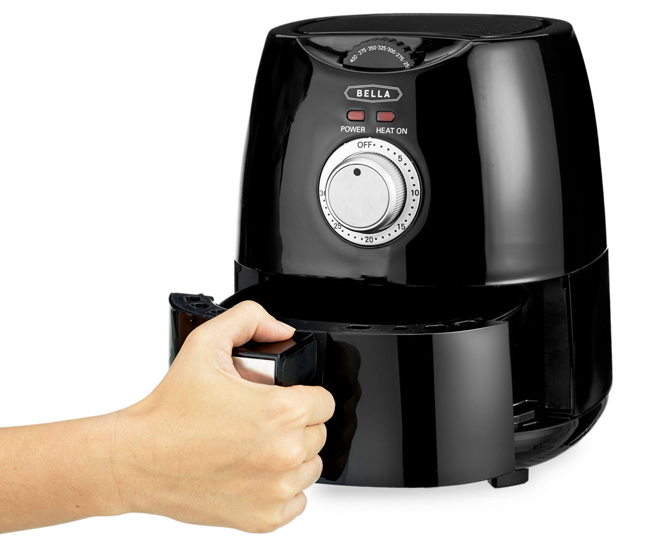 Air Fryer 2L – Small Airfryer 1000W with 30 Minute Timer, 80 - 200°C - Black