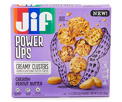 Power Ups Creamy Peanut Butter Clusters, 5-Pack
