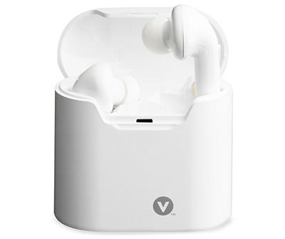 True Wireless White Earbuds with Charging Case