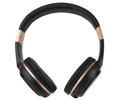 Black & Gold Bluetooth Headphones