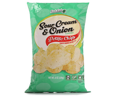 Sour Cream & Onion Potato Chips, 8 Oz.