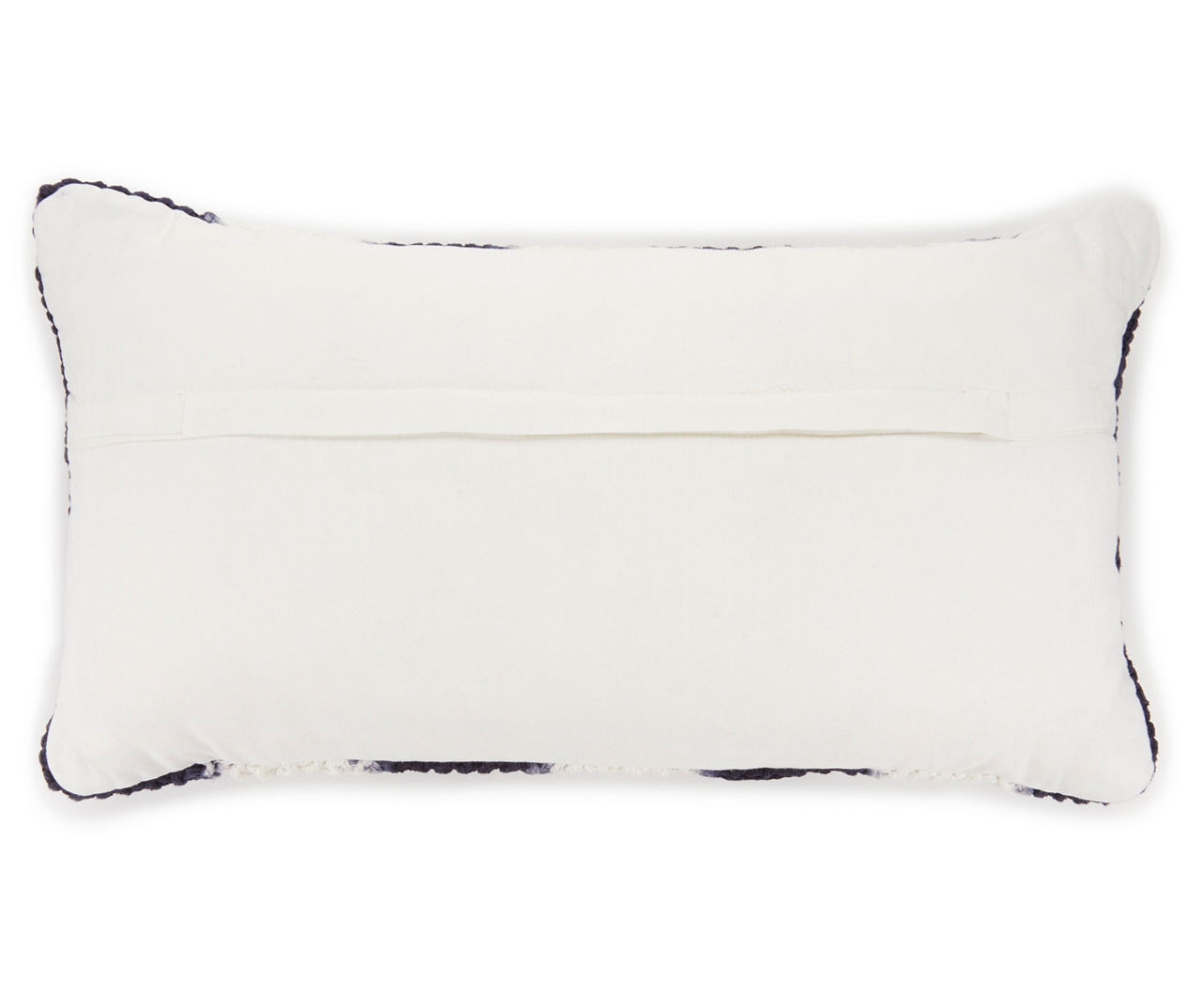 Three Stripe Lumbar Pillow White