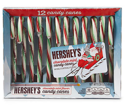Chocolate Mint Candy Canes, 12-Count