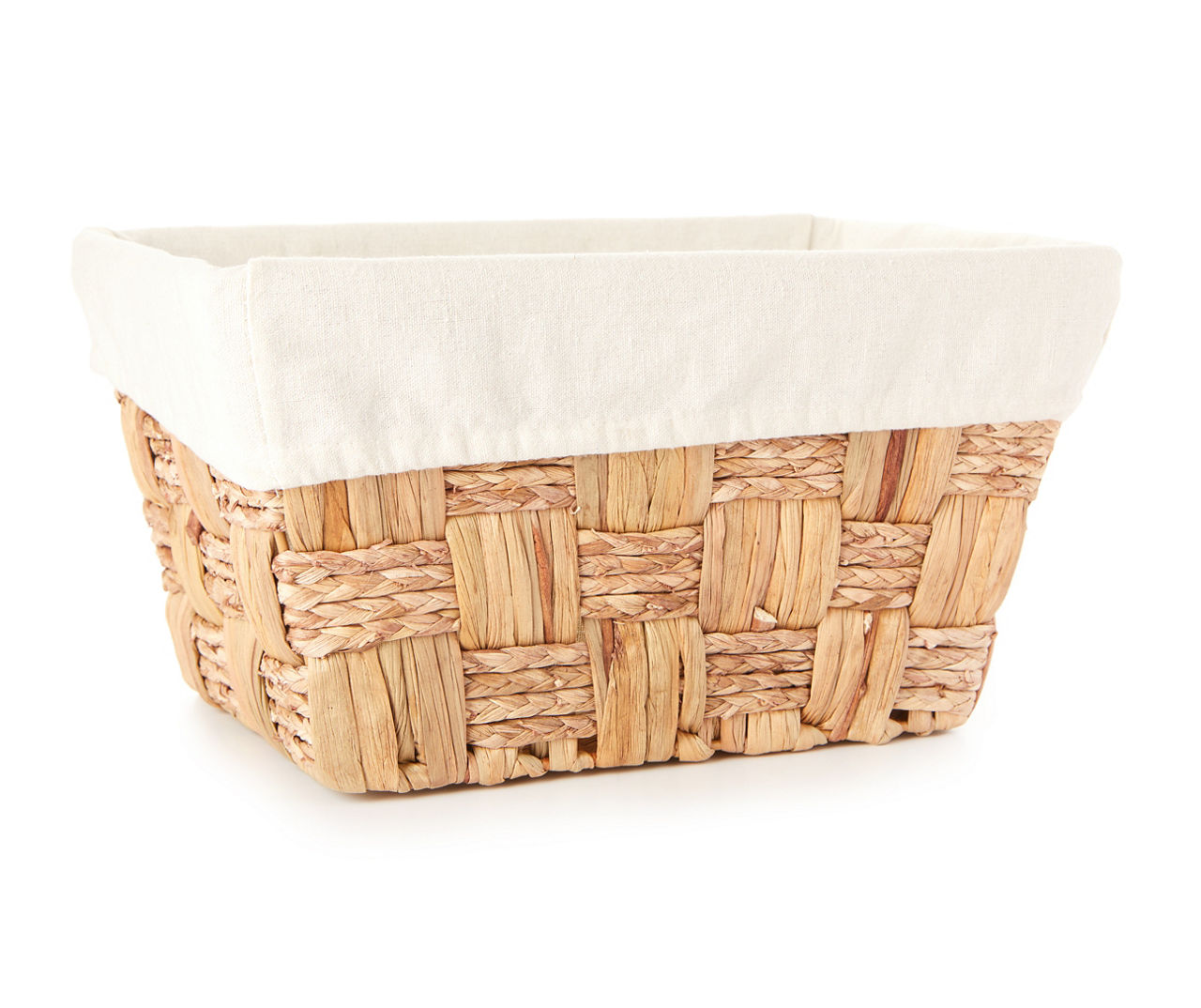 Natural Water Hyacinth Checker Bins with Removable Liner Big Lots